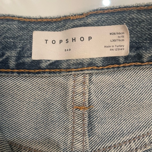 Topshop High Waist Ripped Dad Jeans - Picture 4 of 5